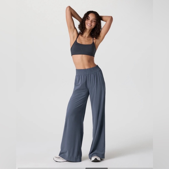 Vuori villa wide leg pants M Azure - Picture 2 of 11